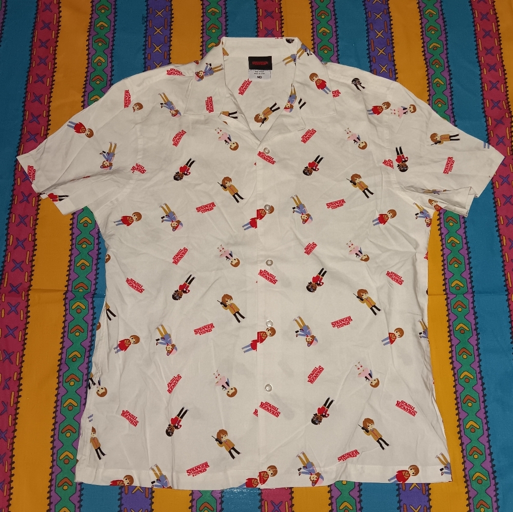 Stranger Things All Over Print Button Up Shirt - image 1
